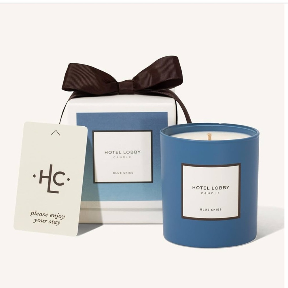NEW Never Opened, Hotel Lobby, Blue Skies Scent, Luxury Candle